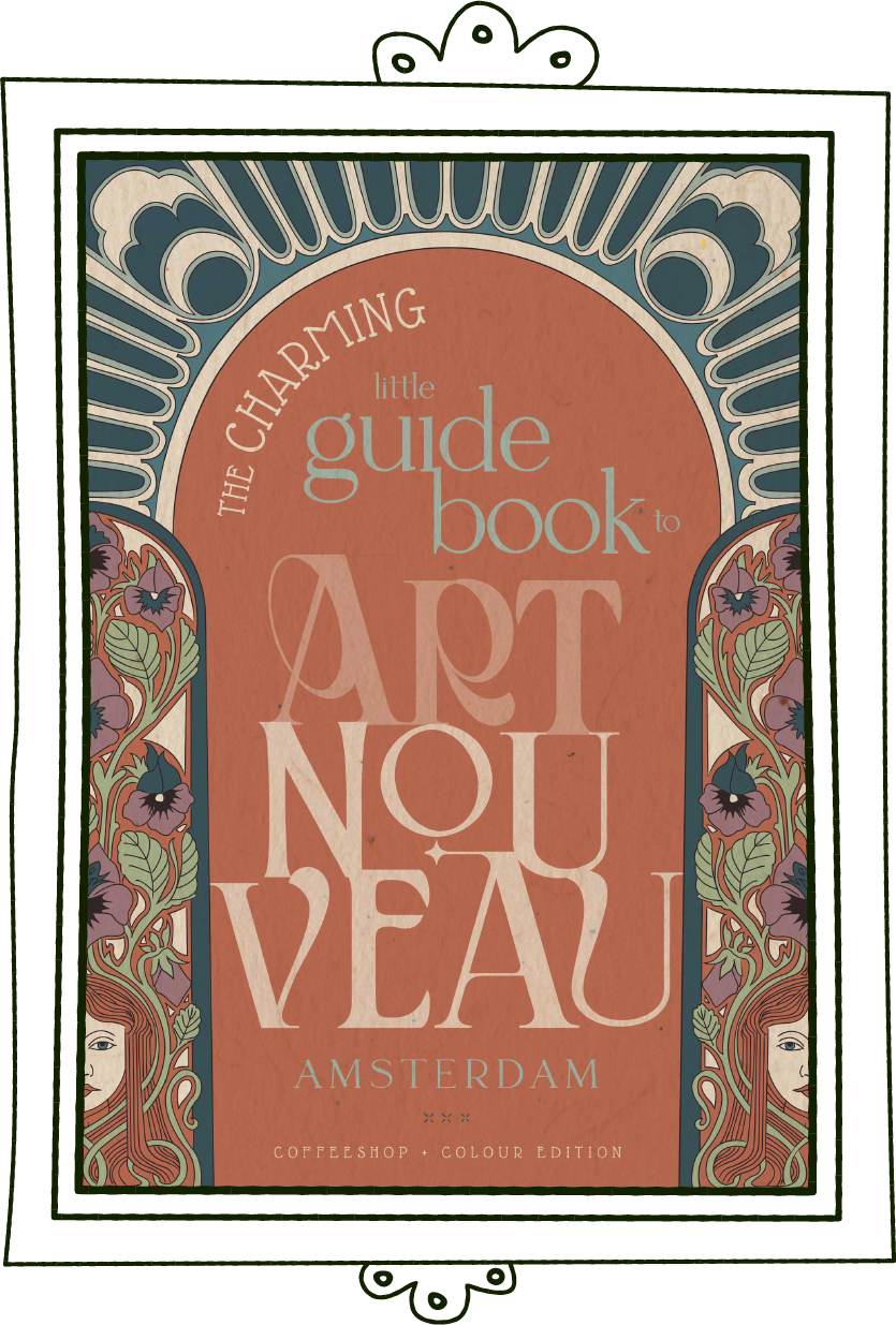 illustrated art nouveau inspired guide book to amsterdam city